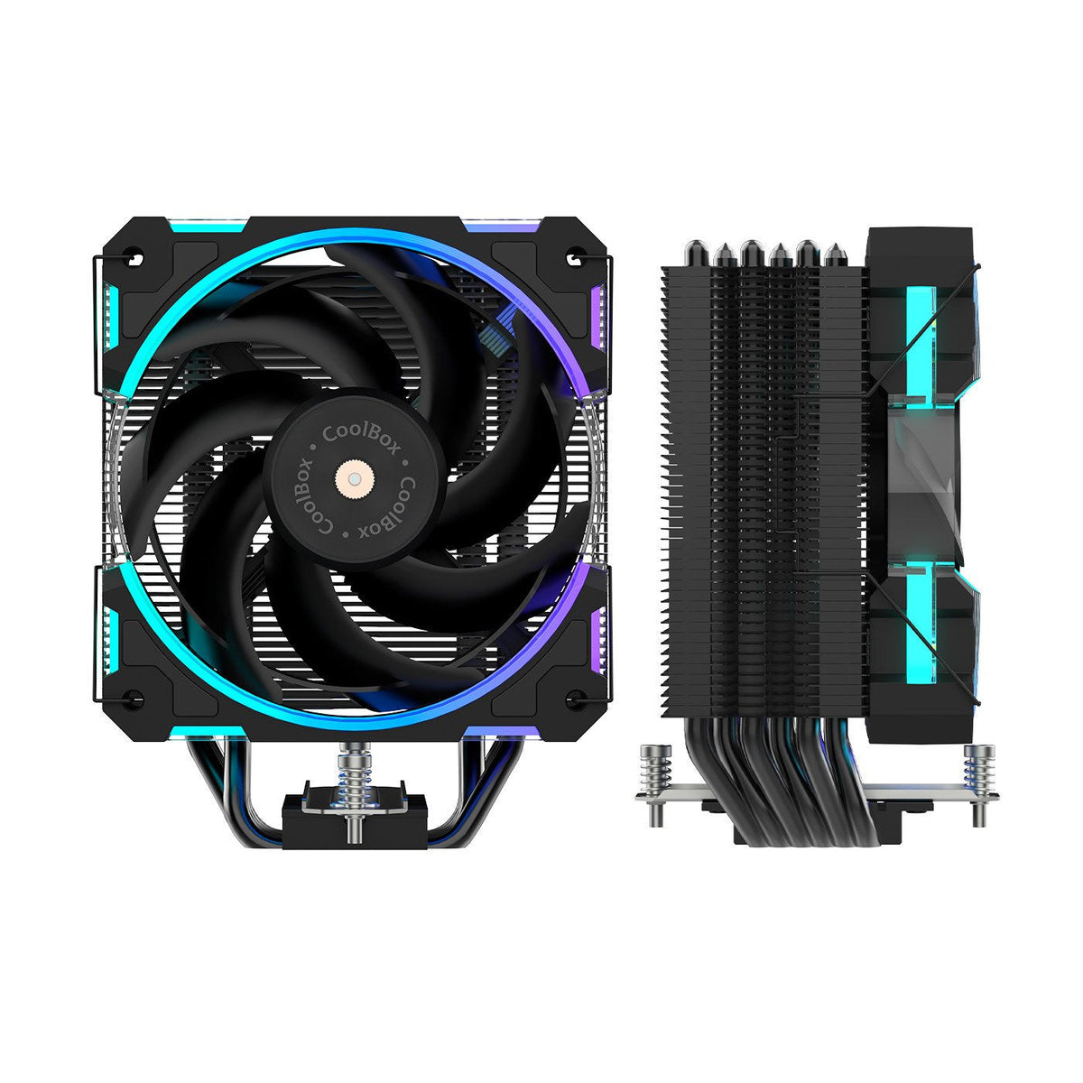 Coolbox Gaming Disipador Cpu Argb 6 Heatpipes 240w Tdp