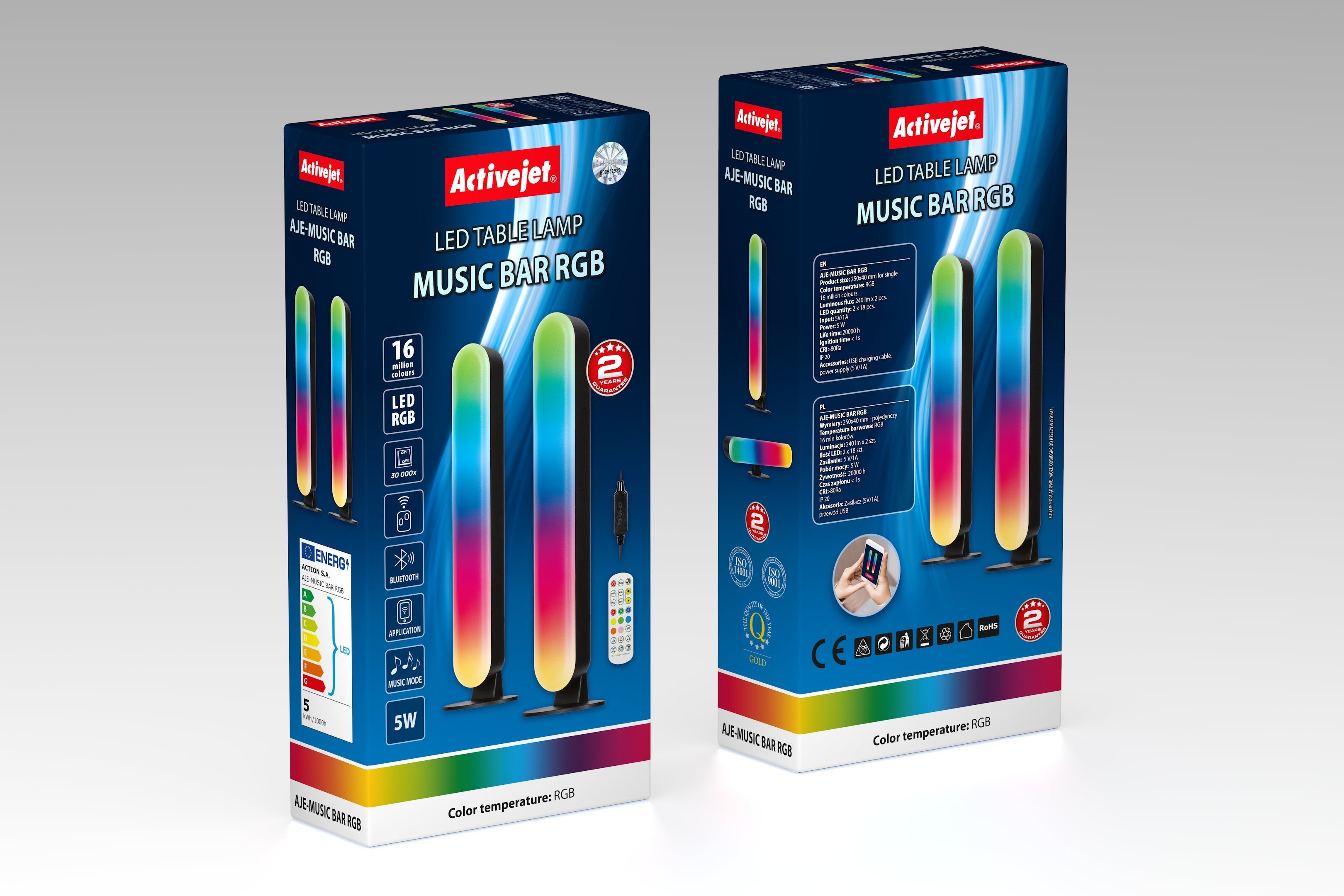EAN 5901443122029 - Activejet AJE-MUSIC BAR RGB lámpara de mesa 5 W Negro, Multicolor imagen 15