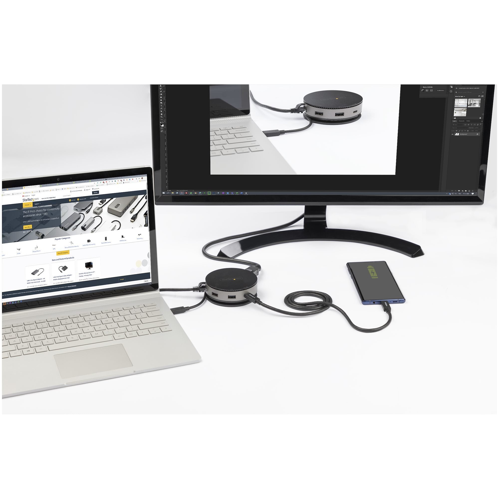 Startech Docking Station Usb-C Hdmi Dp O Vga