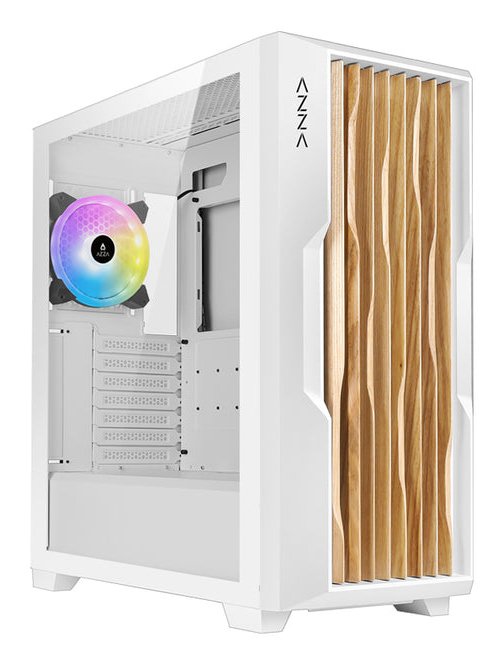 Azza Guardian 520ww Gaming Miditower Weiss Rgb Holzgitter Retail