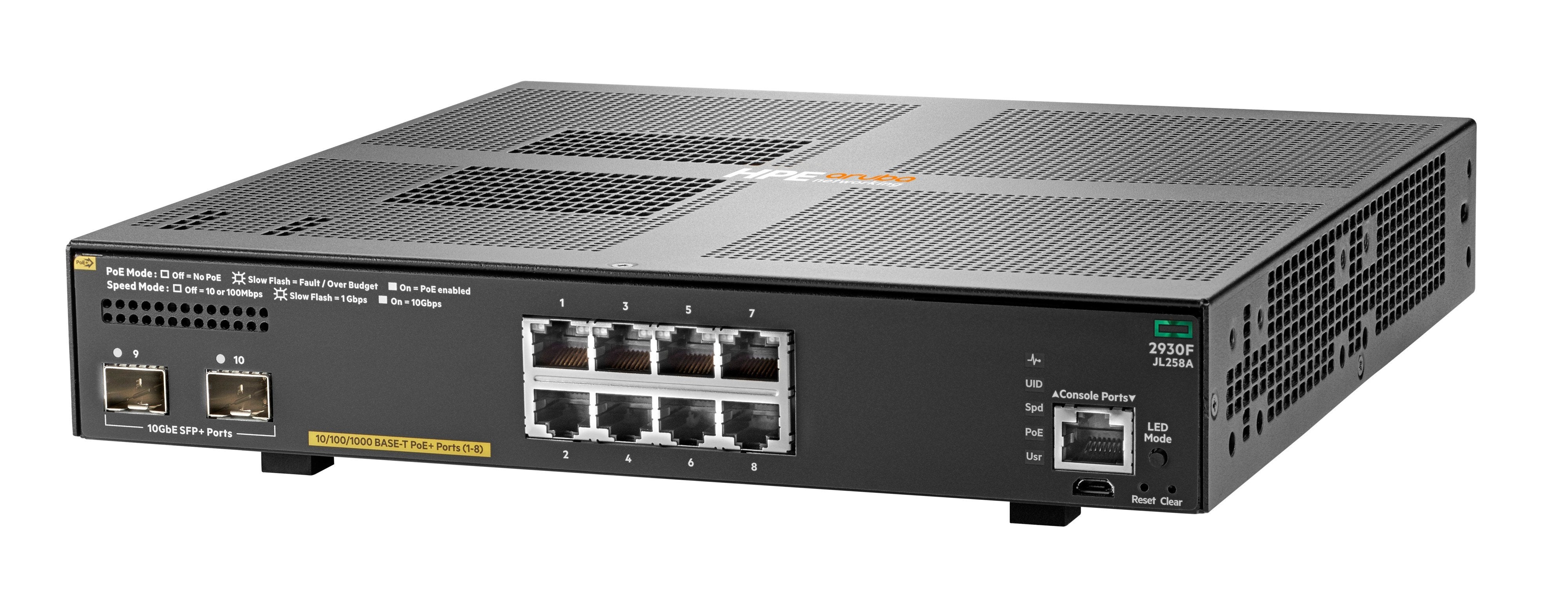 EAN 0190017006758 - HPE Aruba Networking 2930F 8G PoE+ 2SFP+ Switch imagen 2