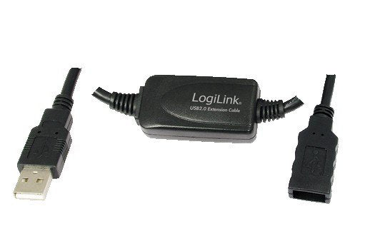 Cable Extensor Logilink Usb (A) 2.0 M A Usb (A) 2.0 H 10m Negro Ua0143
