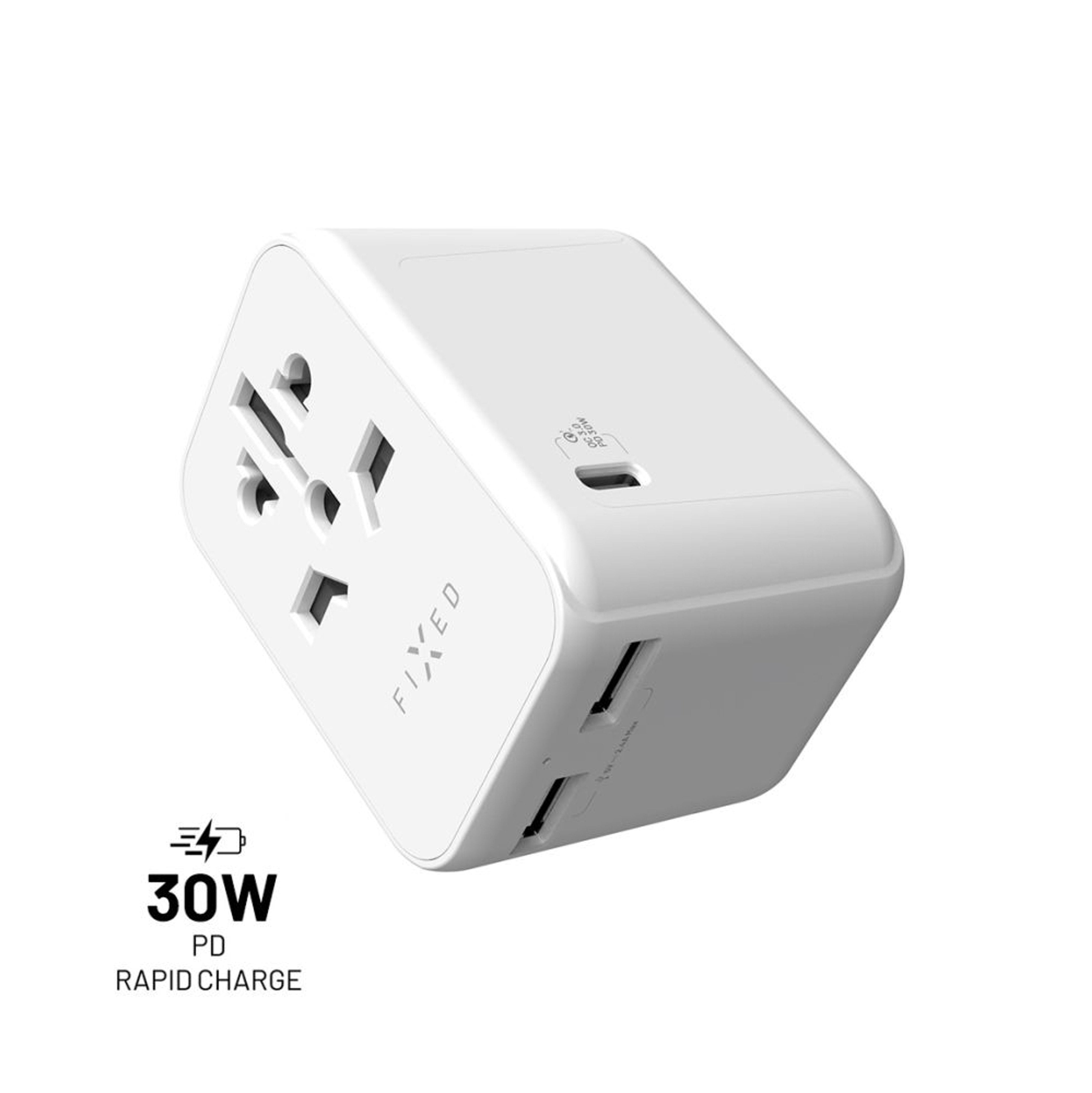 EAN 8591680148974 - FIXED FIXCT30-1C2A-WH adaptador de enchufe eléctrico Universal Blanco imagen 1