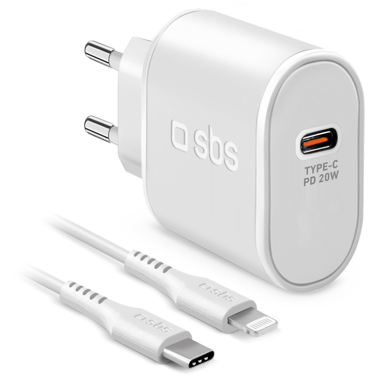 Sbs Tetrkitpd20ligw Cargador De Dispositivo Móvil Blanco Interior