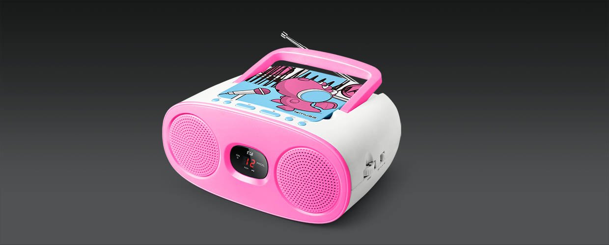 Radio Cd Muse M-20 Kdg Rosa  Portátil