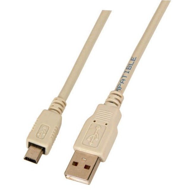 Efb Usb2.0 Anschlusscable A-Mini B (5polig), St.-St., 0,5m, Grau, Classic