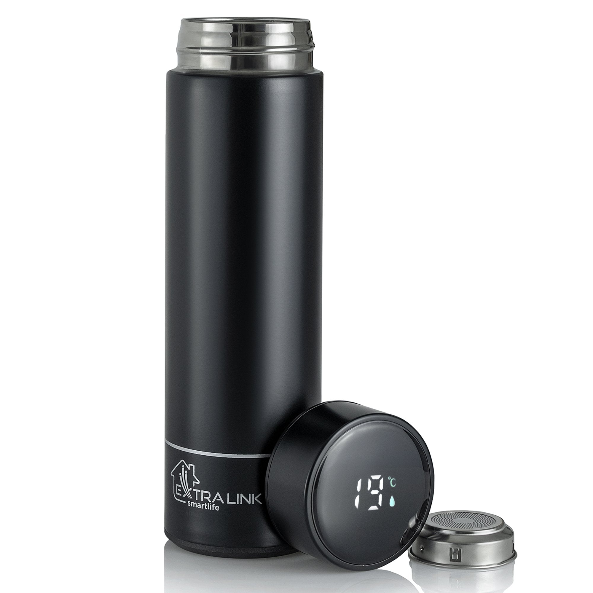 Extralink Mug-Smart500 Black Taza De Viaje 500 Ml Negro Acero Inoxidable