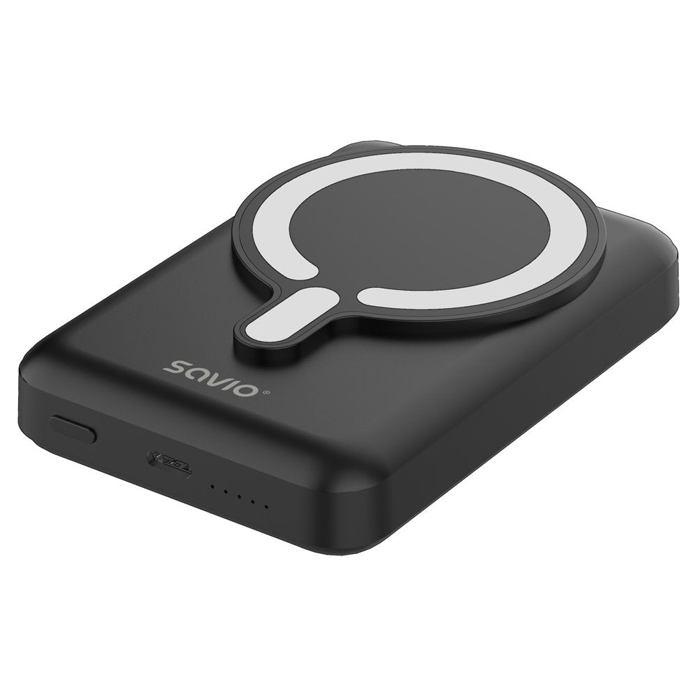 Savio Powerbank Ba-12 10000 Mah, Negro, Magnético