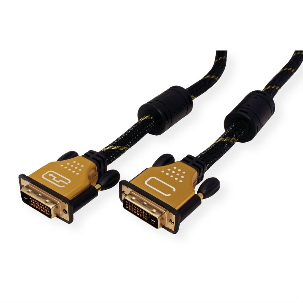 EAN 7611990194582 - ROLINE 11.04.5514 cable DVI 5 m DVI-D Negro, Oro imagen 2