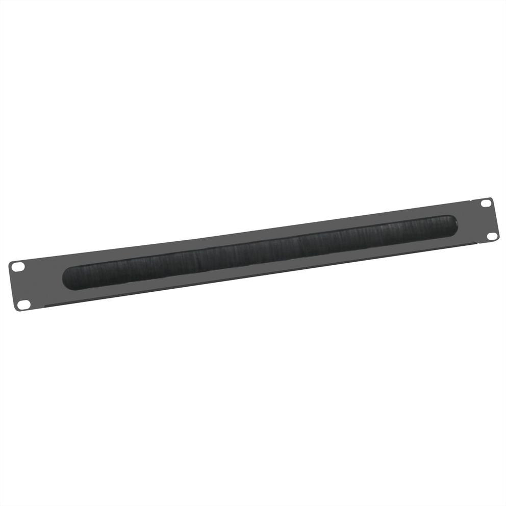 Value 19-Zoll-Cabledurchfhrung 1 He Mit Brstendichtung, Schwarz
