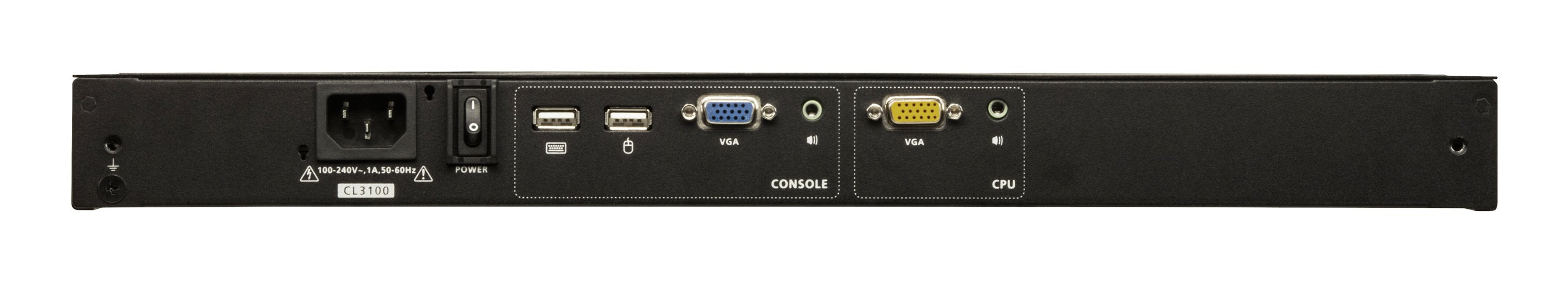 Aten Cl3100nx Consola De Rack 47 Cm (18.5") 1366 X 768 Pixeles Metal, Plástico Negro 1u
