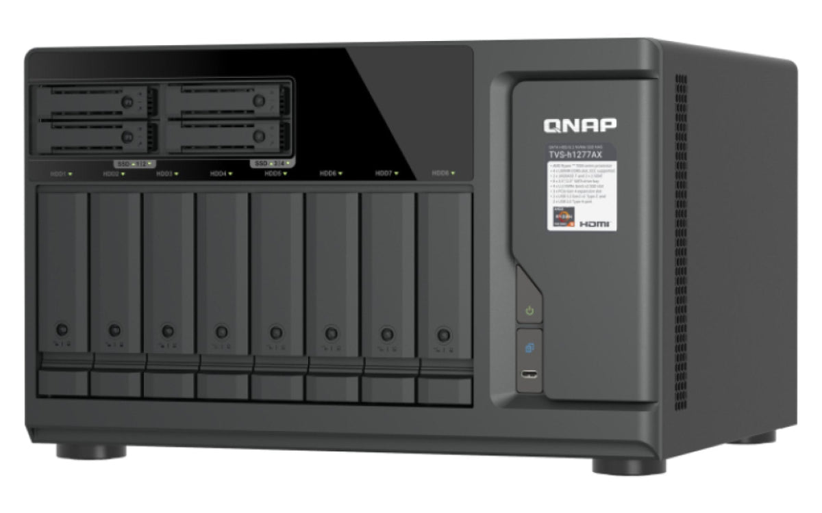 Qnap Tvs-H1277ax Nas Server 12bay 2u Iscsi Sata3 Ram 16gb Gigabit Lan