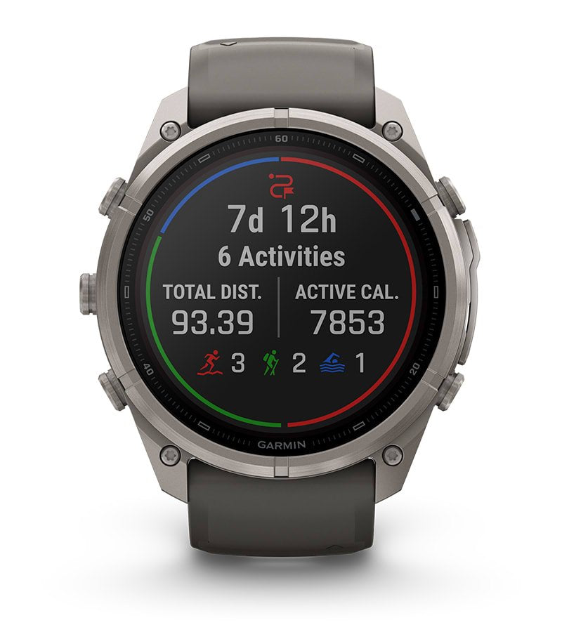 Garmin Fenix 9 Pro Inreach Lte 47mm Titanio Con Correa De Silicona En Gris