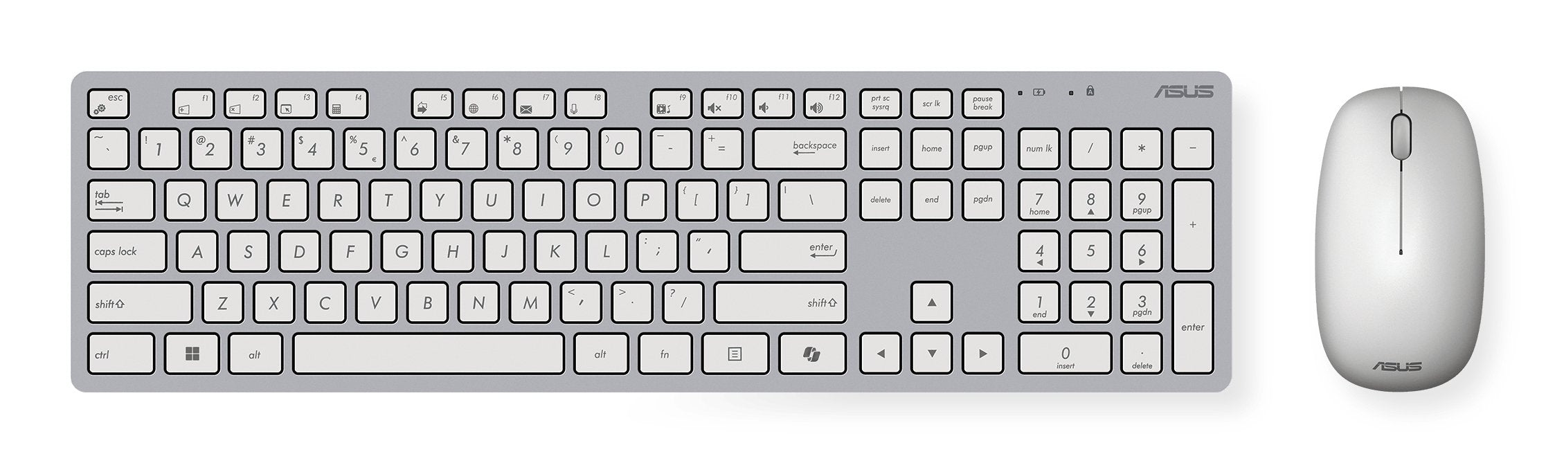 EAN 0197105538504 - ASUS W5000 Wireless Keyboard and Mouse Set teclado Ratón incluido Universal RF inalámbrico Blanco imagen 1