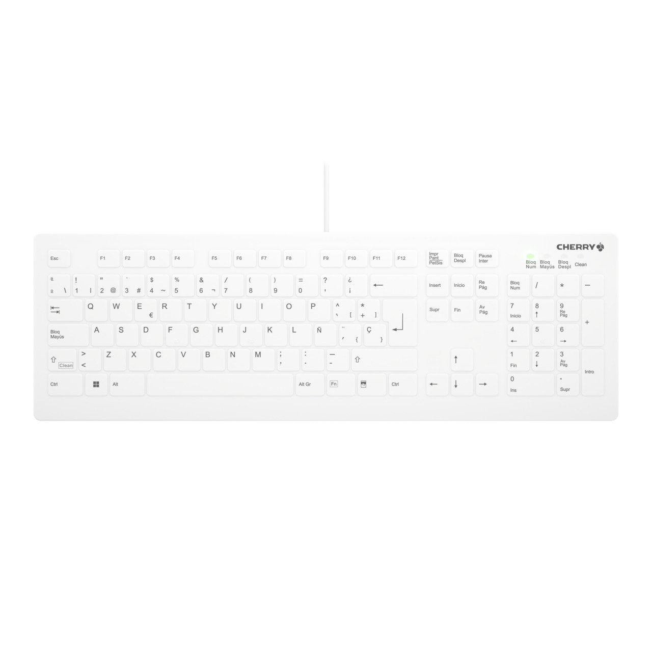 EAN 7061117027727 - CHERRY AK-C8112 teclado Médico USB QWERTY Español Blanco imagen 1