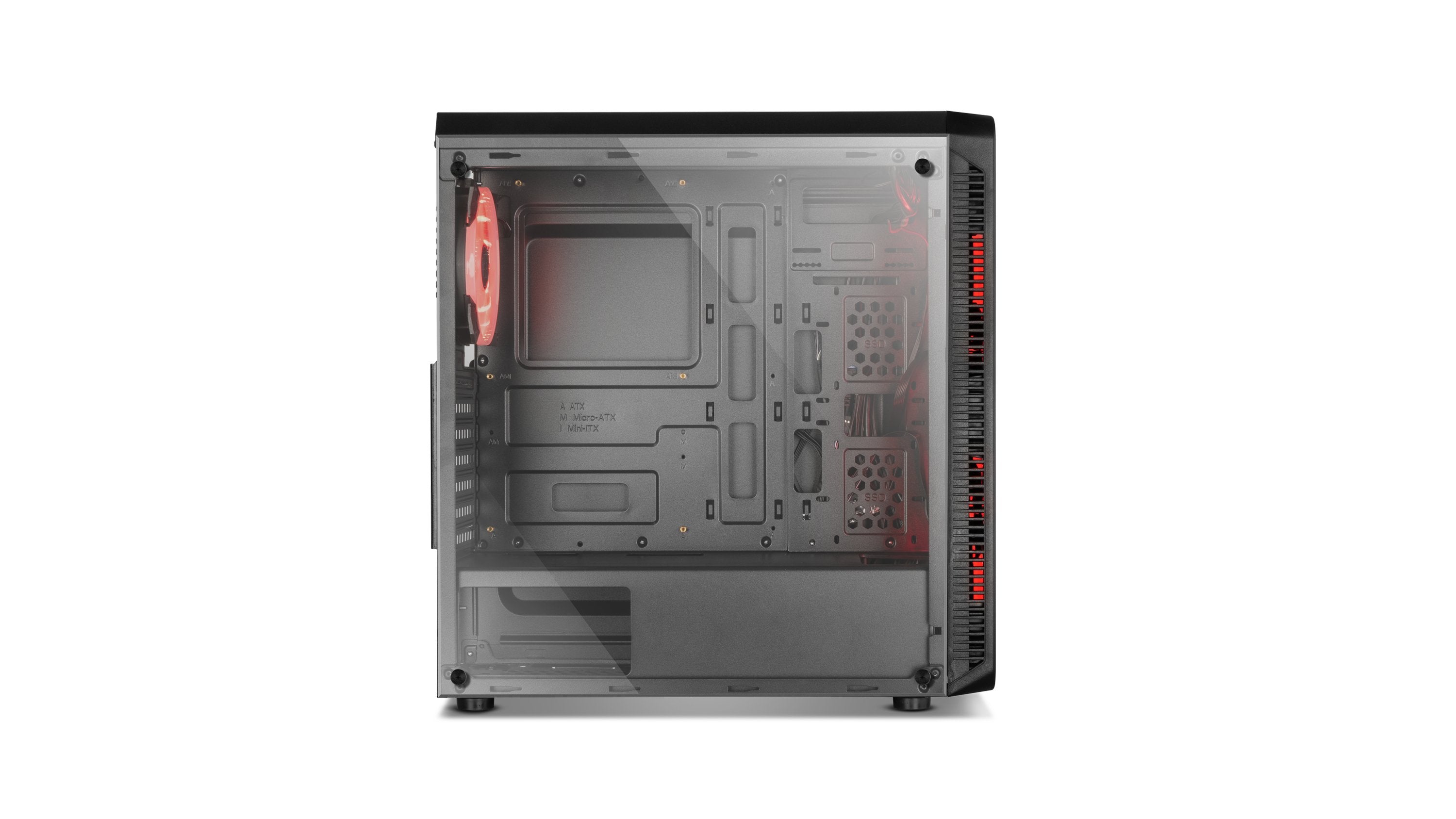 Caja Pc Nox Atx Hummer Tgm Rainbow 1xusb3.0 2xusb2.0 Negro Rgb