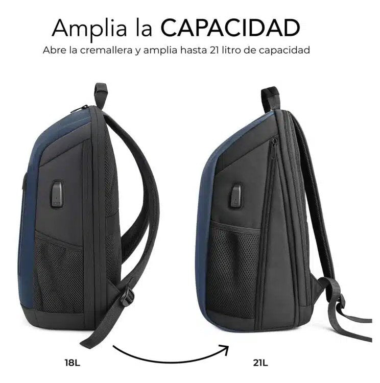 EAN 8436586743703 - SUBBLIM Nomad Xpand Air Padding mochila City backpack Azul Poliéster reciclado imagen 2