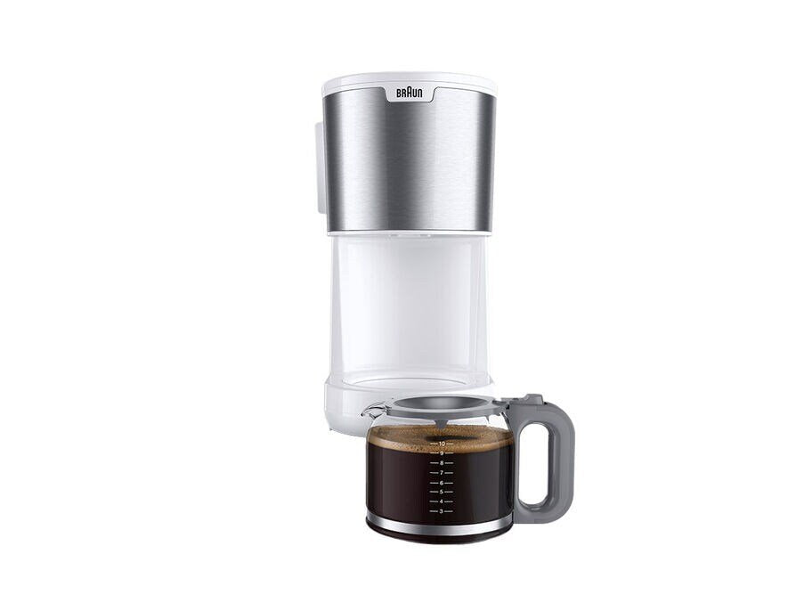Braun Purshine Kf1500wh, Cafetera De Filtro Optibrew, 1000w, Blanco