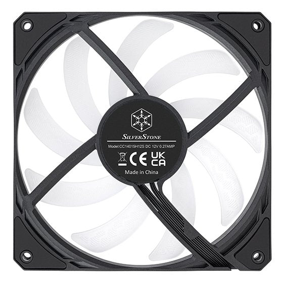 Ventilador  Silverstone Air Slimmer 140 Argb, Negro