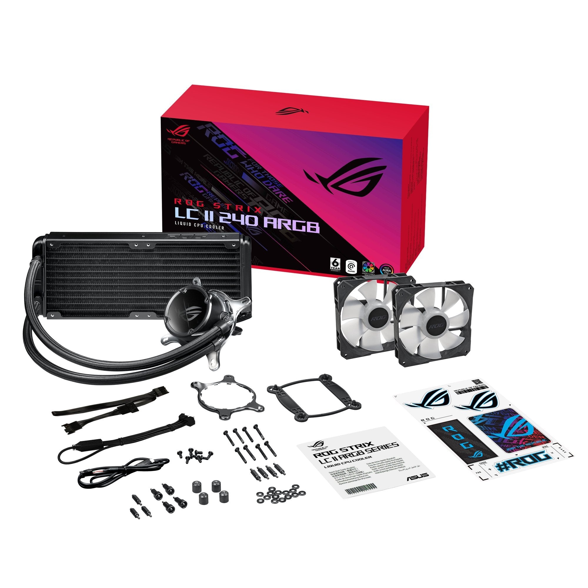 EAN 4711081145905 - ASUS ROG STRIX LC II 240 ARGB Procesador Sistema de refrigeración líquida todo en uno 12 cm Negro, Blanco imagen 5