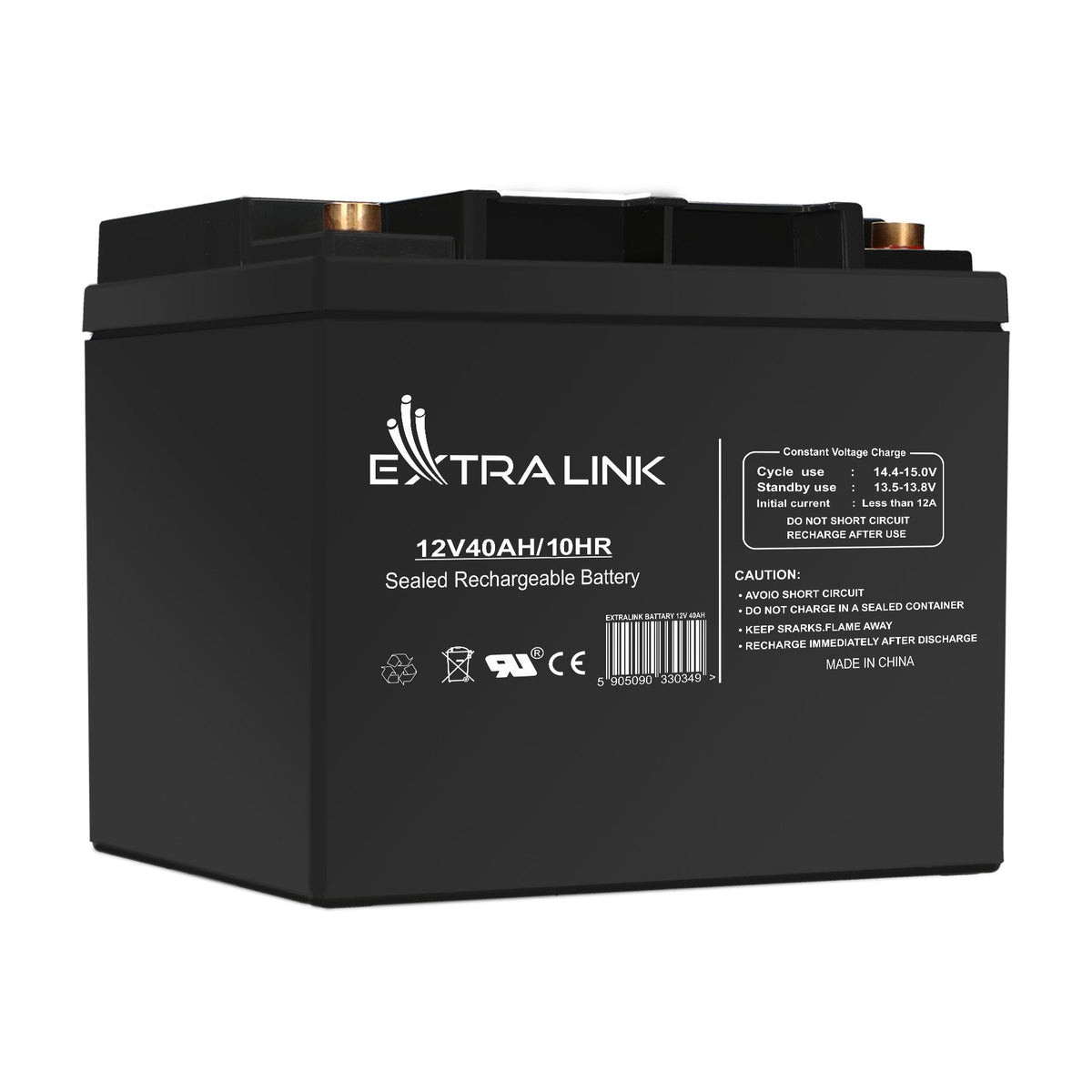 Extralink Akumulator Battery Accumulator 12v 40ah - Batterie - 40.000 Mah Sealed Lead Acid (Vrla) 13.5 V 12 Ah