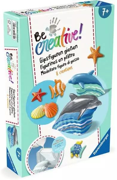 Ravensburger Habtelset Figuras De Yeso De Bricolaje Vierta Delfines, Tinker 25535