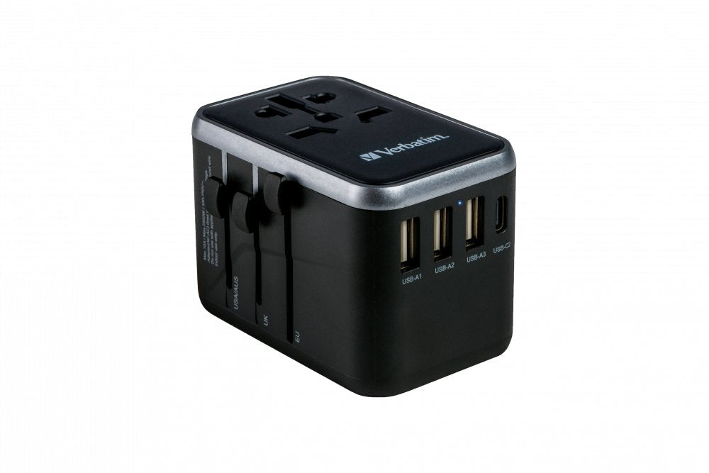 Verbatim Uta-04 Adaptador Con 1 Puerto Usb-C - 3 Puerto Usb-A - 1 Puerto Usb-C