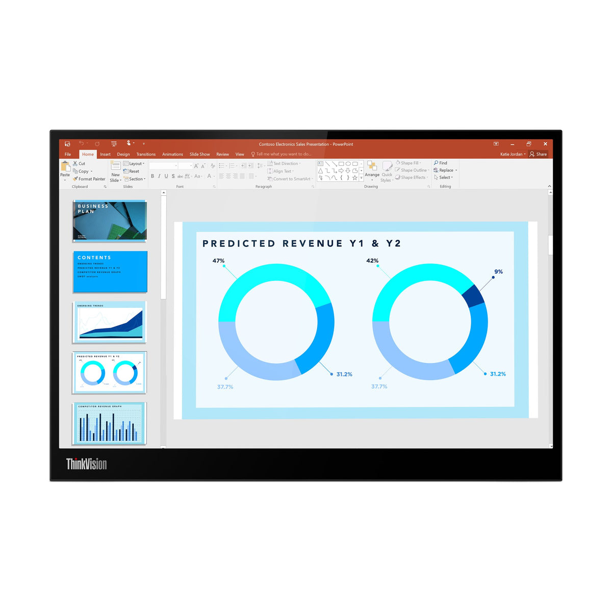 EAN 0196380023057 - Lenovo ThinkVision M14d pantalla para PC 35,6 cm (14") 2240 x 1400 Pixeles 2.2K LED Negro imagen 1