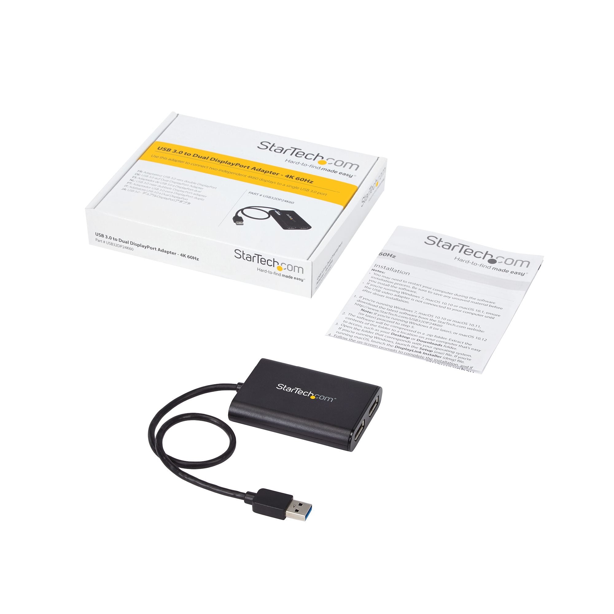 EAN 0065030878487 - StarTech.com USB32DP24K60 Adaptador gráfico USB 4096 x 2160 Pixeles Negro imagen 7
