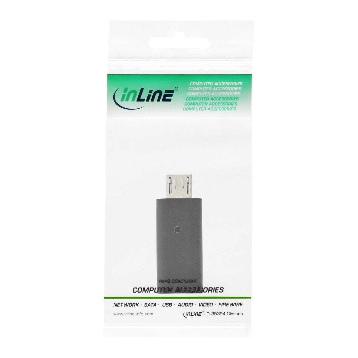 Adaptador Inline Usb 2.0, Micro-Usb Macho A Usb Tipo-C Hembra
