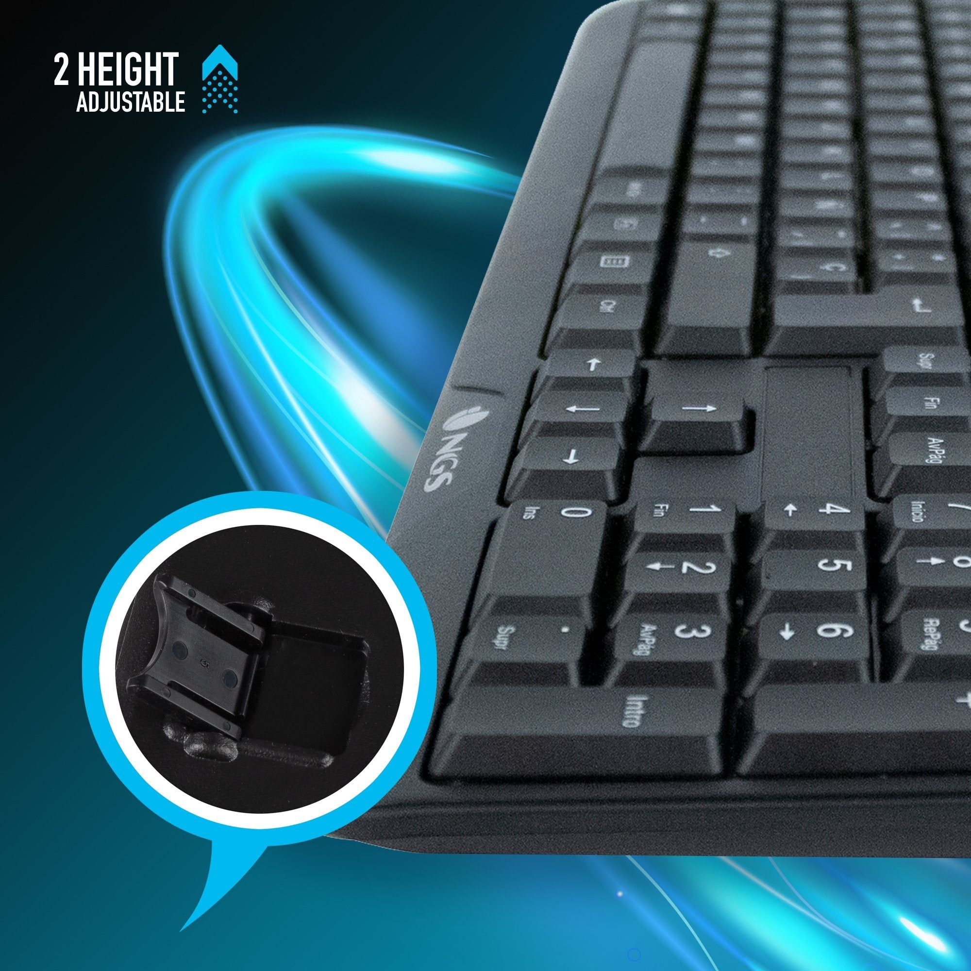 EAN 8435430618174 - NGS FunkyV3, AZERTY, FR teclado Hogar USB Francés Negro imagen 5