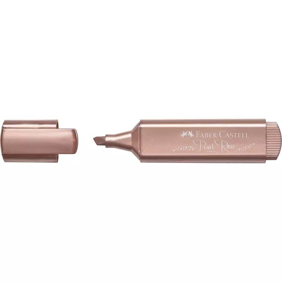 Caja De Marcadores Fluorescentes Faber Castell Textliner 46 154626 10 Unidades Rosa Metálico