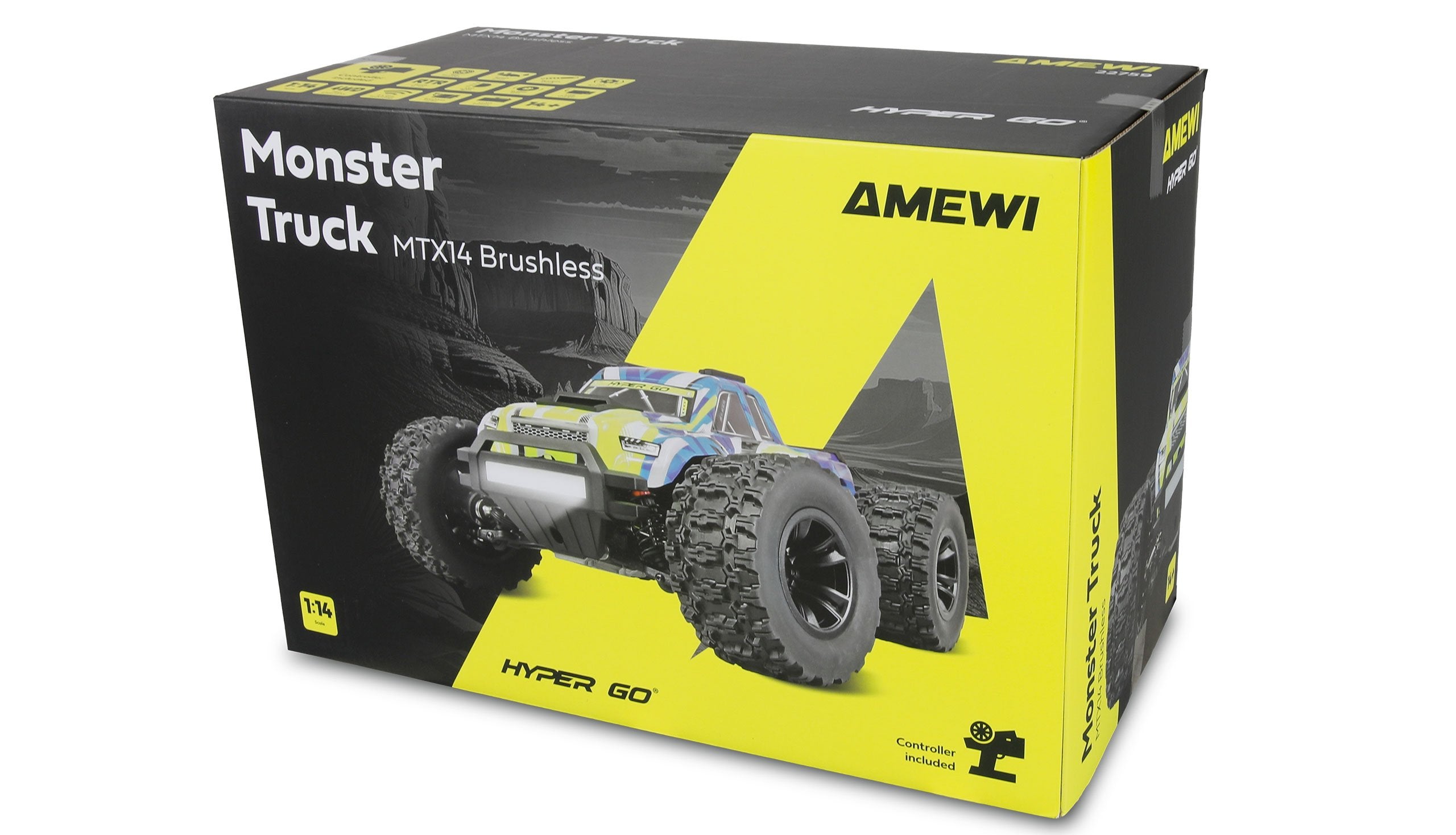 Amewi Hyper Go Mtx14 Monmertruck Brushless 4wd 1:14 Rtr