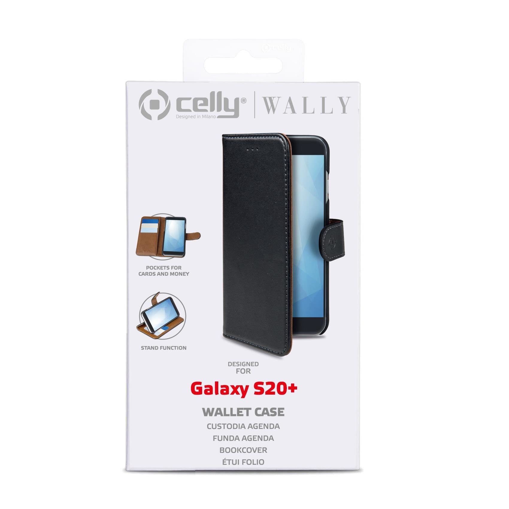 Case Celly Samsung S20 Plus Wallet Case Black Wally990