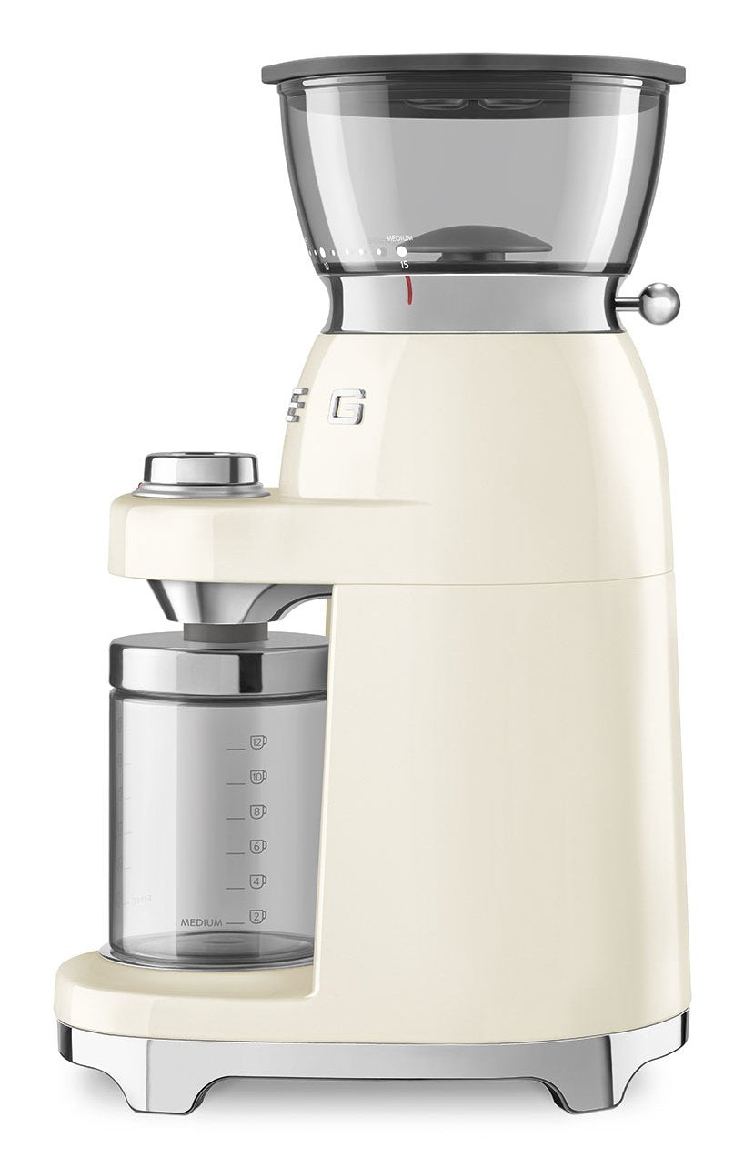 Smeg Kaffeemühle Cgf03creu, 15 Mahlgrade, 240g Bohnenbeh., 150w, Creme