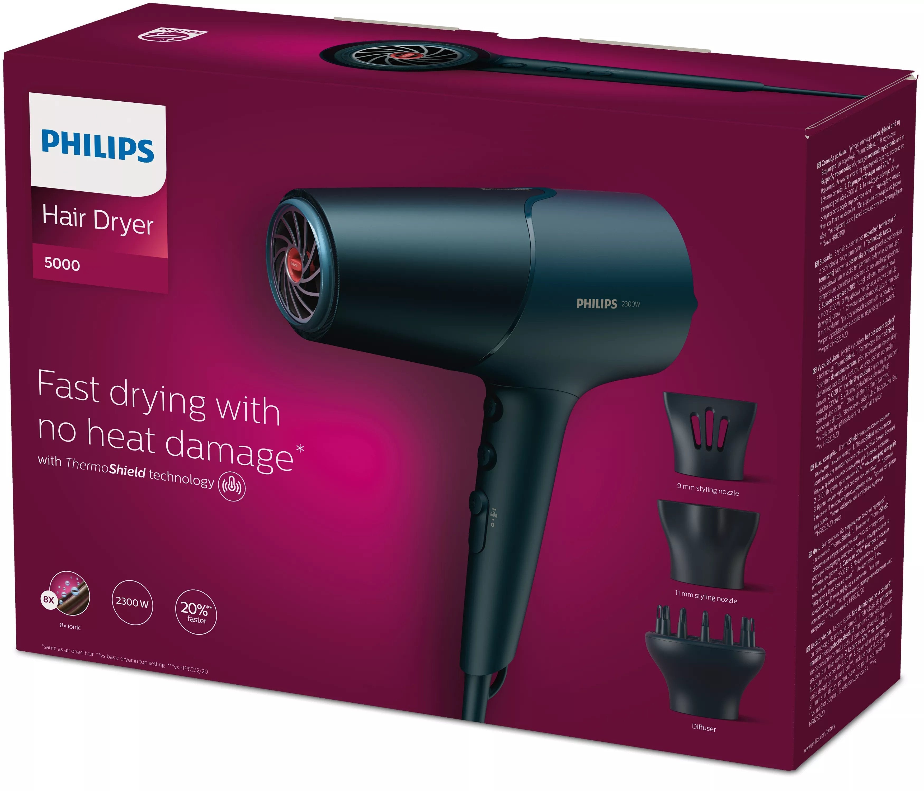 Secador De Pelo Philips Serie 5000 Bhd512/20 2000w