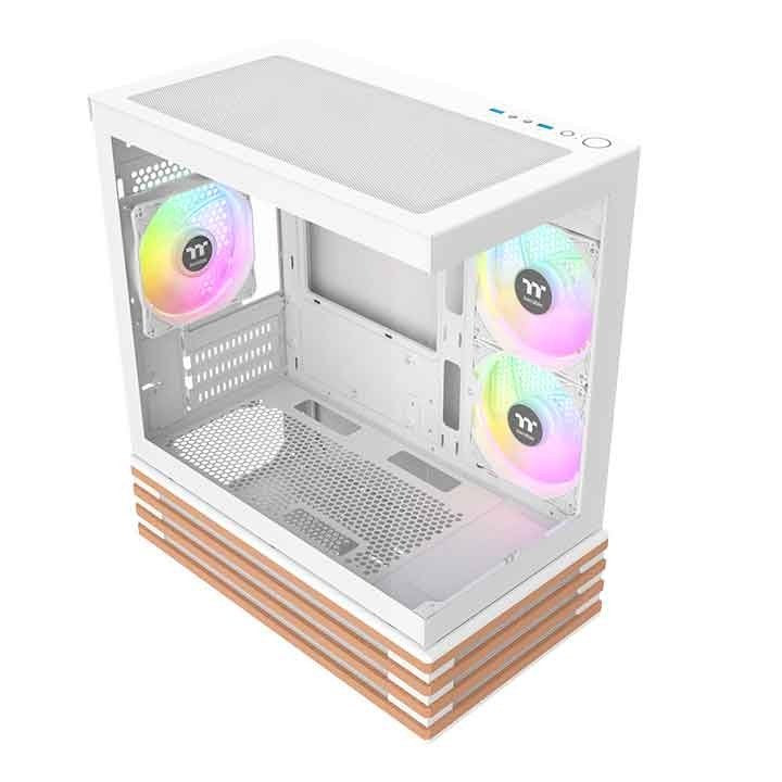 Thermaltake View 170 Ws Argb  (Blanco/Holz, Tempered Glass X 2, Holz-Struktur) Ca-1z4-00m6wn-Ws