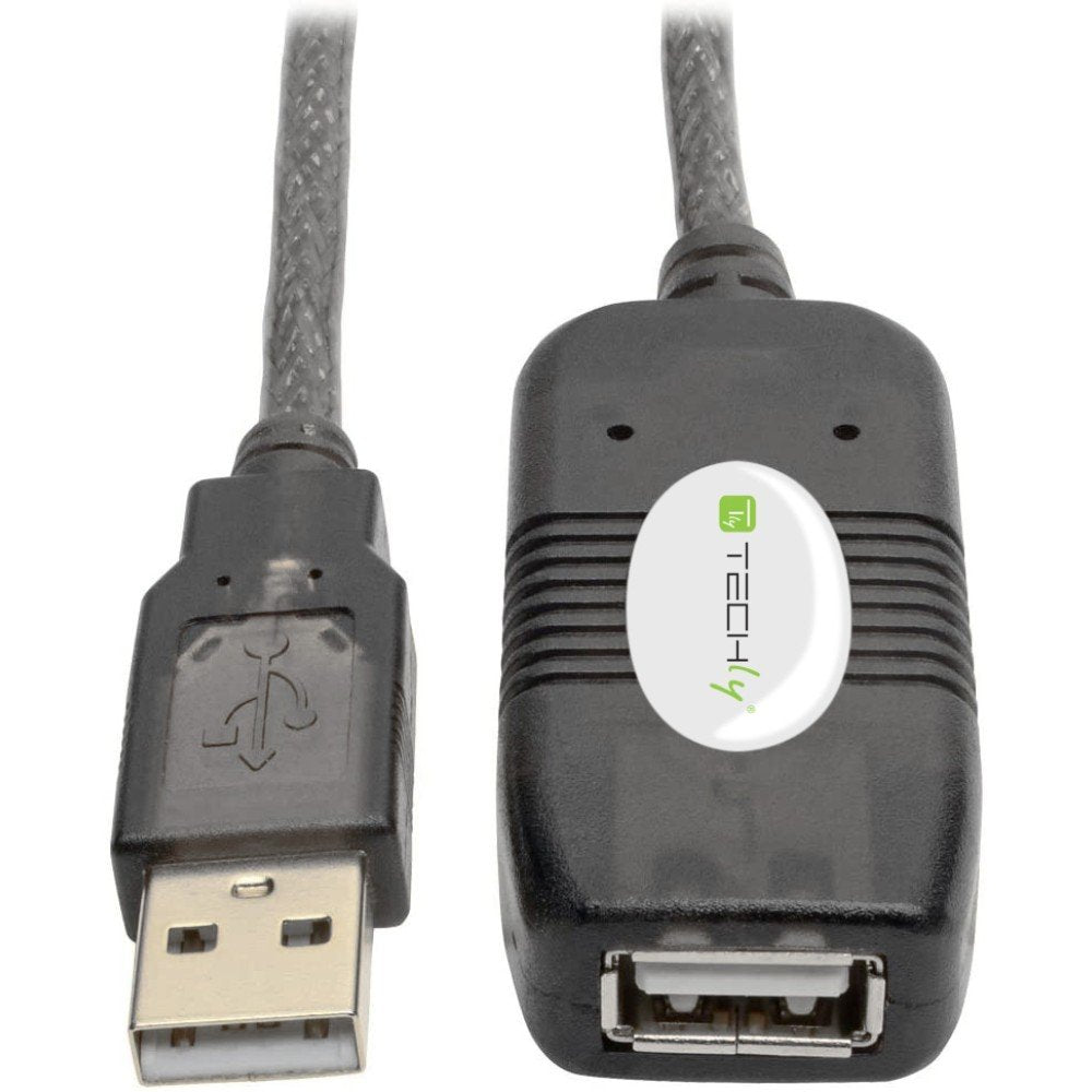 Techly Usb 2.0 Aktive Verlängerung, Hi-Speed, 10m, Negro