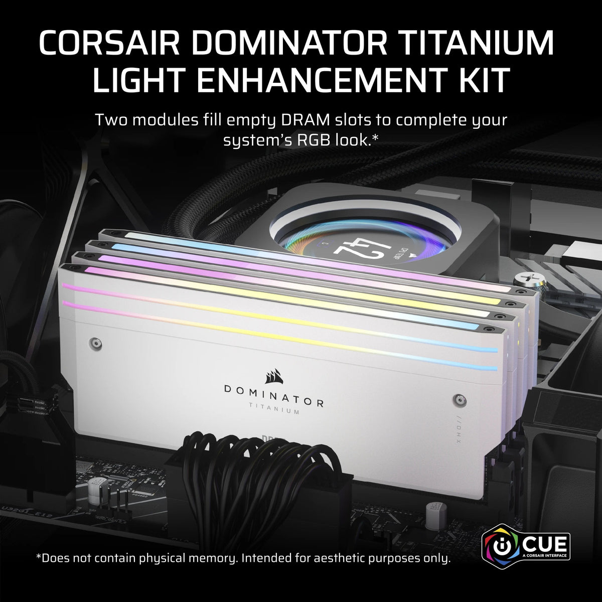 K Corsair Dominator Titanium Light Enhancement Kit, Rgb Led, Blanco Heatsink Functional Leds, No Dram Ics (Cmplekit2w)