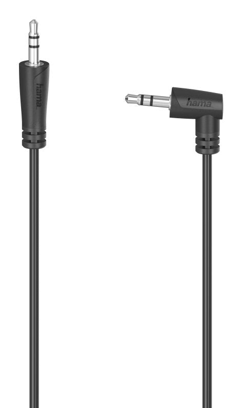 Cable Audio Hama 00200723 De Jack 3.5 Mm A Jack 3 5 Mm De 90° 1.5 M Negro