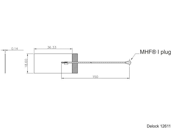 Delock Wlan 802.11 Ac Ax A H B G N Antenne Mhf I Stecker 2.7 - 3.0 Dbi 1.13 15 Cm Fpc Intern Klebemontage