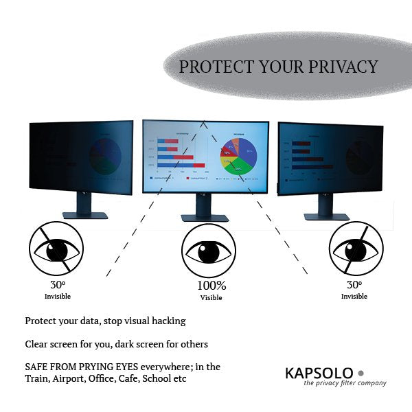Filtro De Privacidad Enchufable De 2 Vías Kapsolo Para 51,05 Cm (20,1 ") 4: 3