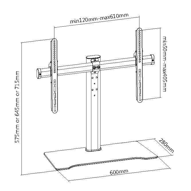 Equip Soporte Para Televisor 32 55" Vesa 600x400 Max 40kg Gris