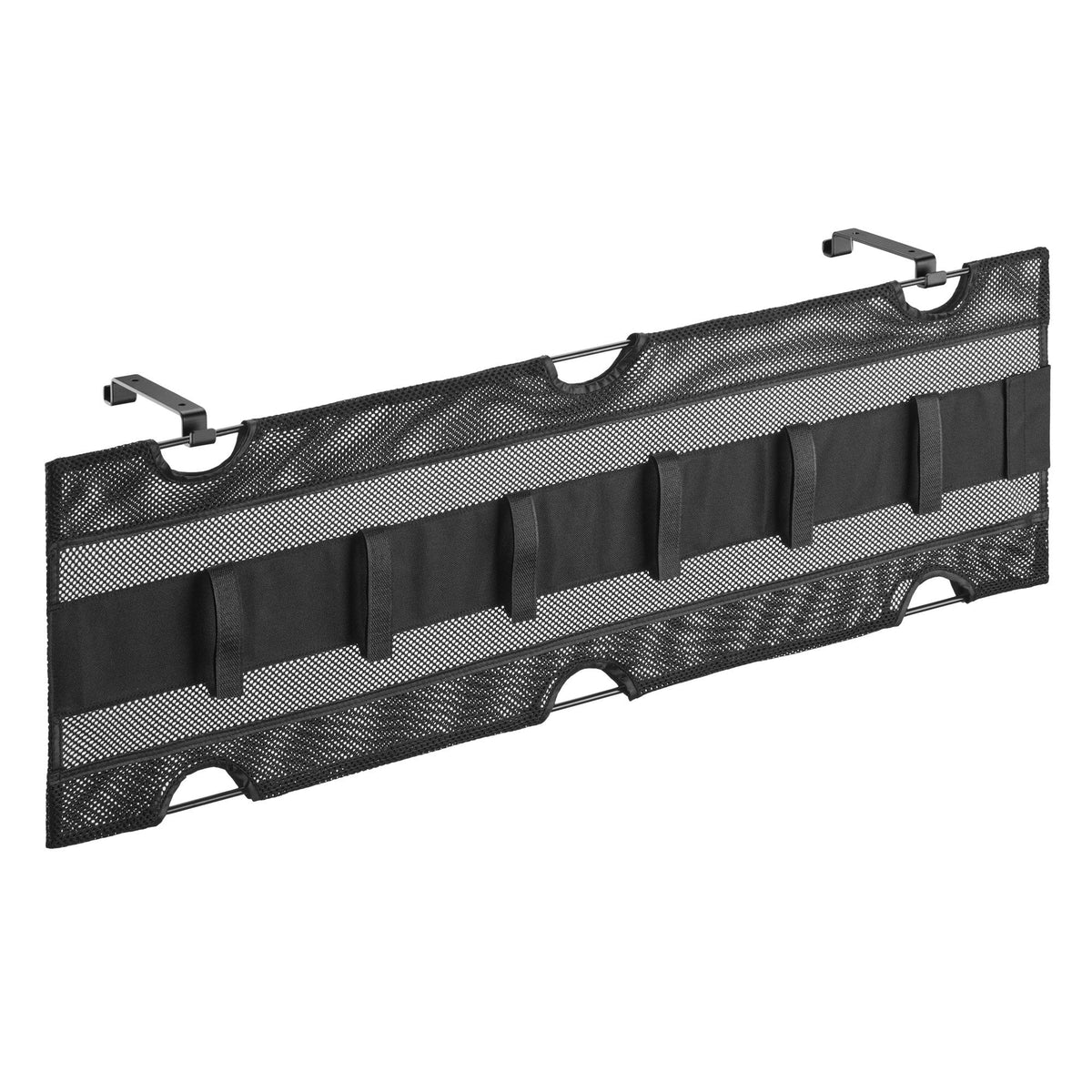Inline® Storage Net With Hook-And-Loop Straps, For Under-Table Mounting, Black