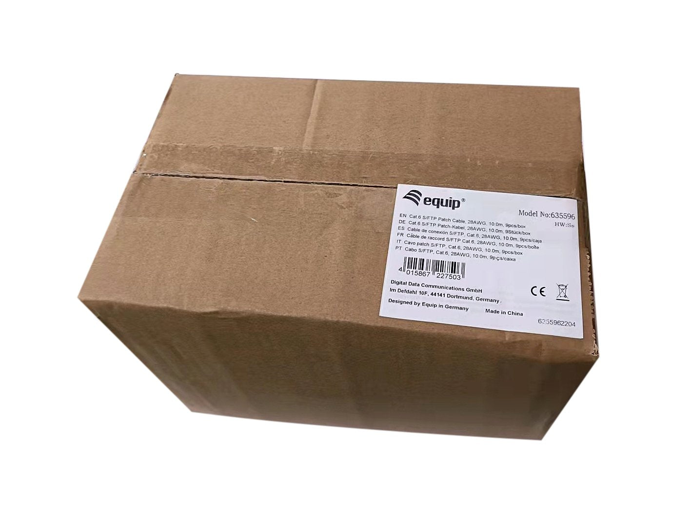 Equip Cable De Red Cat6 S/Ftp 2xrj45  10.00m Negro Lszh