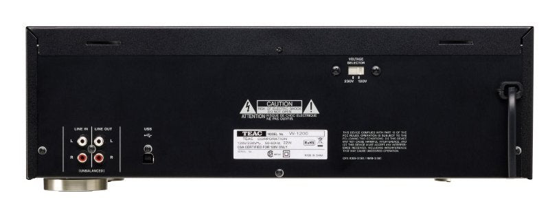Teac W-1200 Doppel-Kassettendeck Usb-Ausgang Schwarz