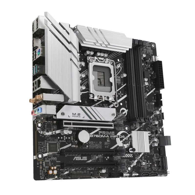 Placa Base Asus 1700 Prime B760m-A Wifi D4 M-Atx 4xddr4 4xsata6 1xusb-C 1xusb 3.2 2xusb 2.0