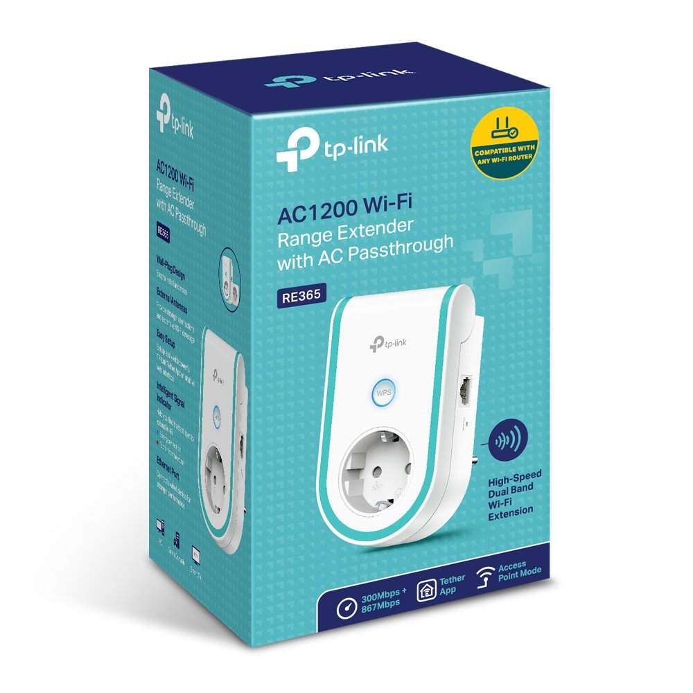 EAN 6935364083991 - TP-Link RE365 ampliador de red Repetidor de red Blanco 10, 100 Mbit/s imagen 4
