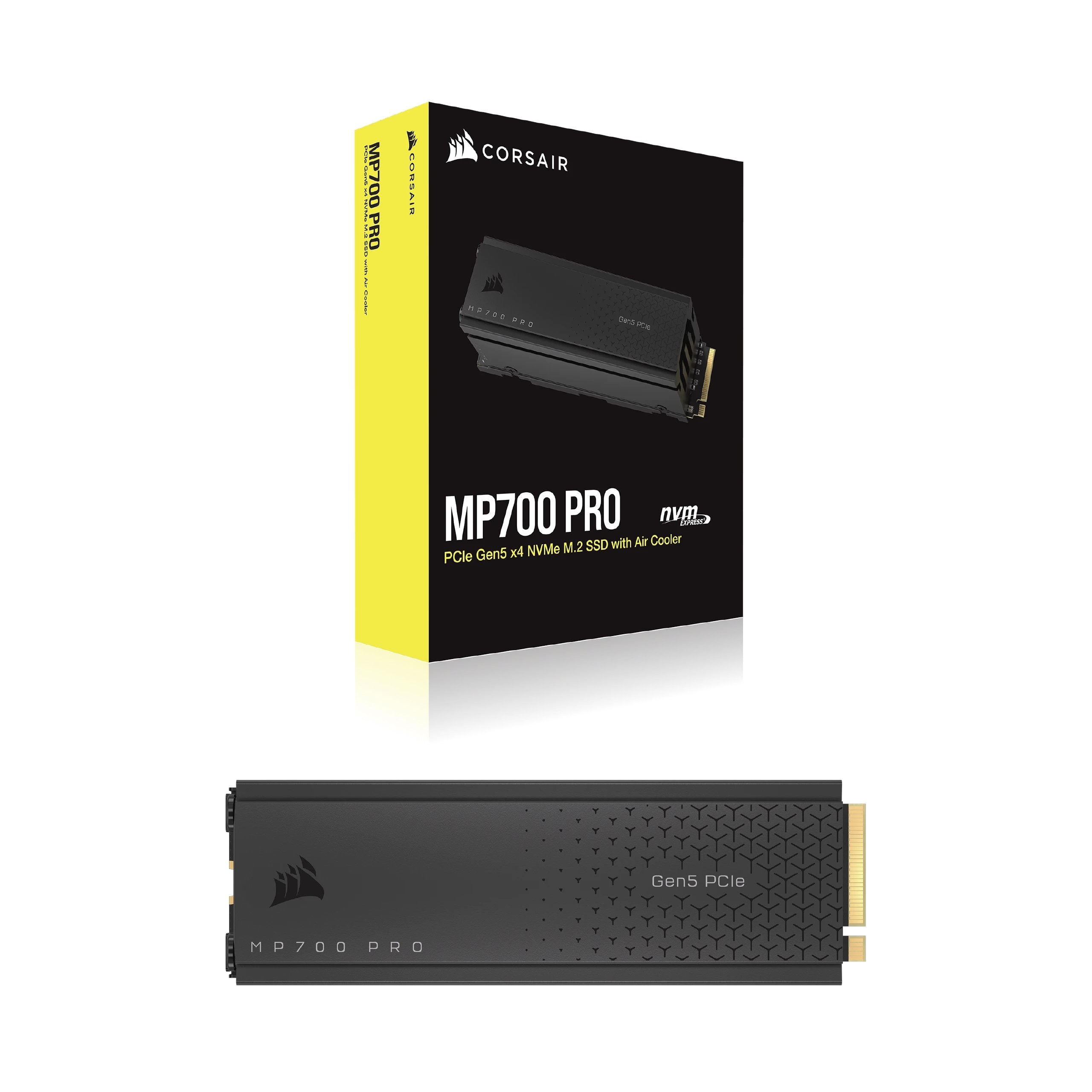 Disco Duro Corsair Mp700 Pro 1tb Disco Ssd Pcie M.2 Nvme 2.0 Gen5 X4 Con Refrigerador De Aire