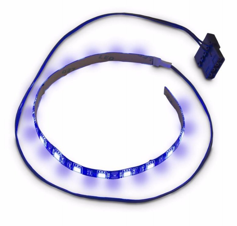 Inter-Tech Led Streifen 30 Cm, Molex, Azul Leds